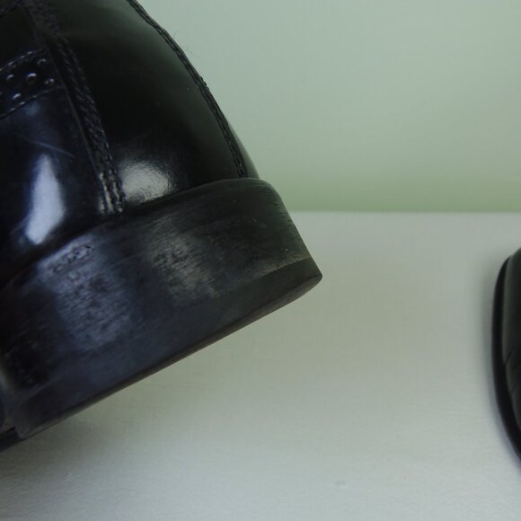 Men's Sz 11 Nunn Bush Black Ashton Wing Tip Oxfords Madmen SUITS MobBoss CEO - Picture 11 of 12